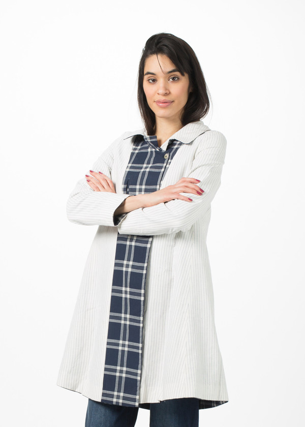 Pero Plaid Tie Coat Pero Plaid Tie Coat
