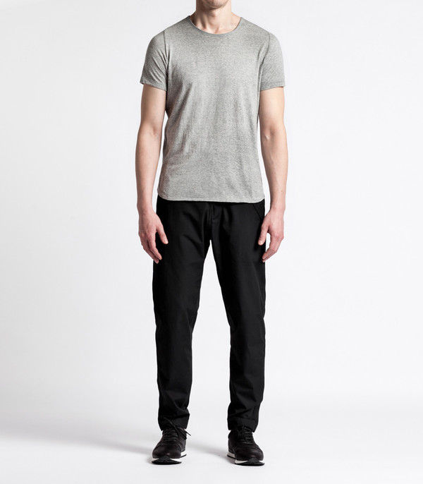 Men's Wings + Horns Knit Silk Jersey S/S Grey Men's Wings + Horns Knit Silk Jersey S/S Grey