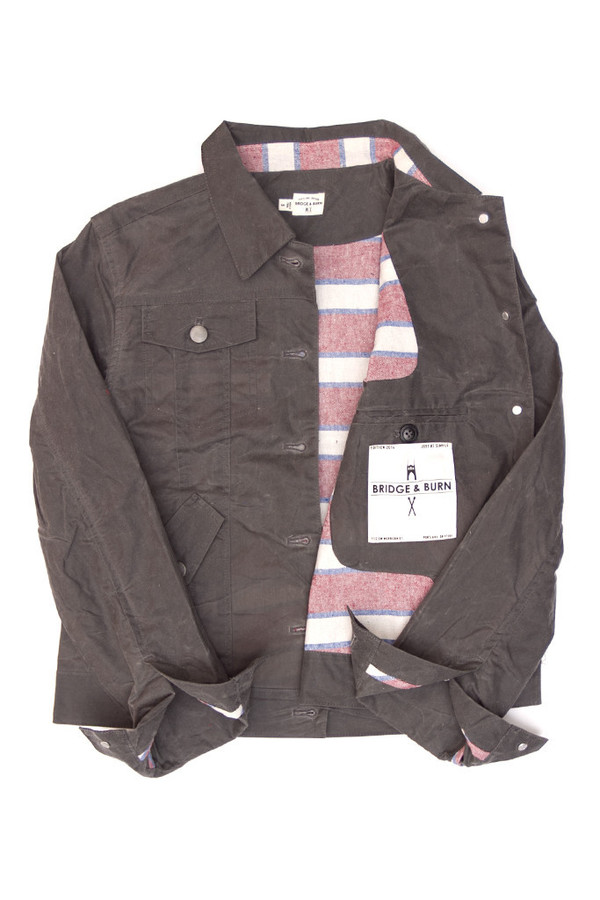Bridge & Burn Alvord Grey Waxed Jacket Bridge & Burn Alvord Grey Waxed Jacket