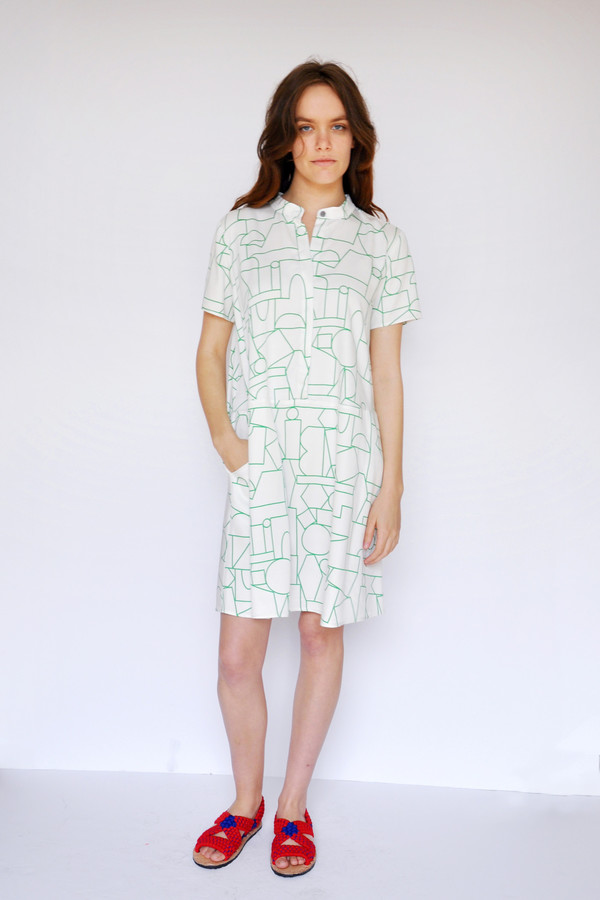 Dusen Dusen Blockhead Green Oversize Tee Dress Dusen Dusen Blockhead Green Oversize Tee Dress