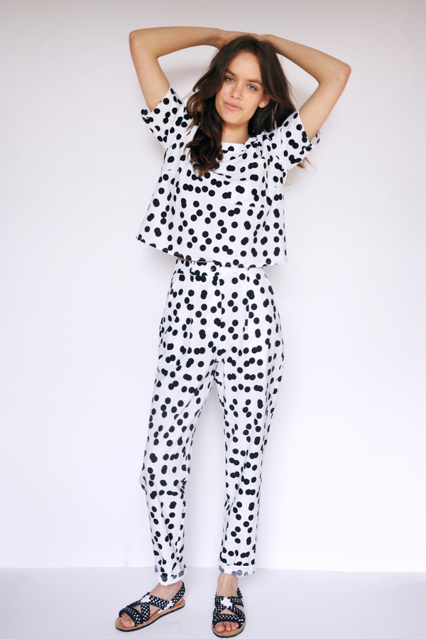 Dusen Dusen Double Dot Pleated Pants Dusen Dusen Double Dot Pleated Pants