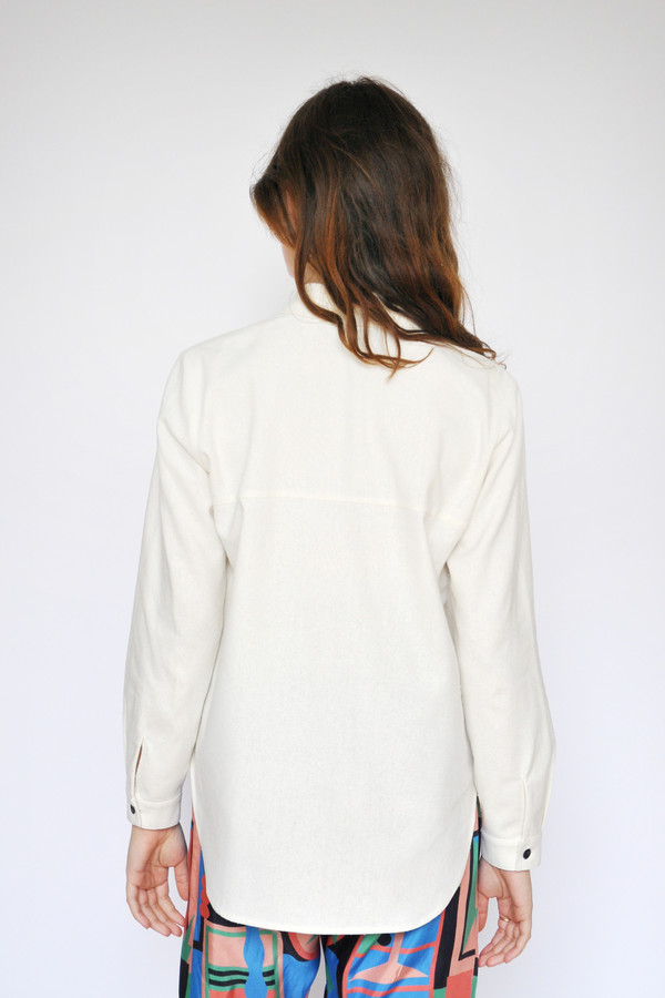 Dusen Dusen Ivory Collared Buttonup Dusen Dusen Ivory Collared Buttonup