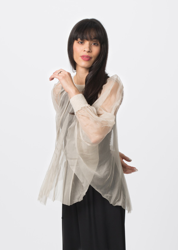Louiza Babouryan Cashmere Cape Top Louiza Babouryan Cashmere Cape Top