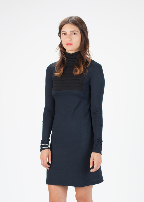 Hache Long Sleeve Ribbed Dress Hache Long Sleeve Ribbed Dress