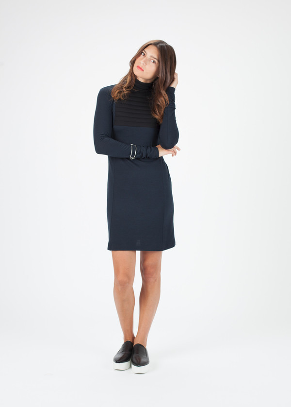 Hache Long Sleeve Ribbed Dress Hache Long Sleeve Ribbed Dress