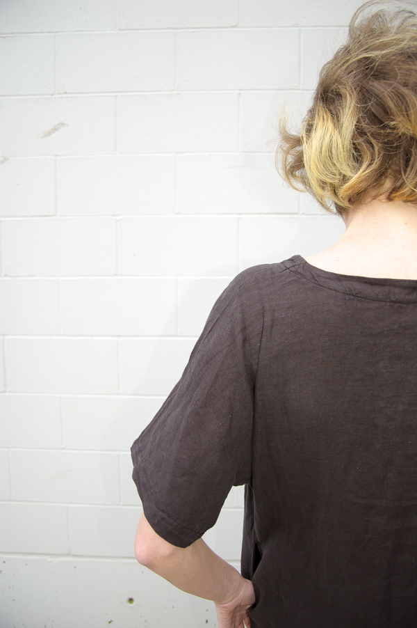 Black Crane Linen Long Dress Black Crane Linen Long Dress
