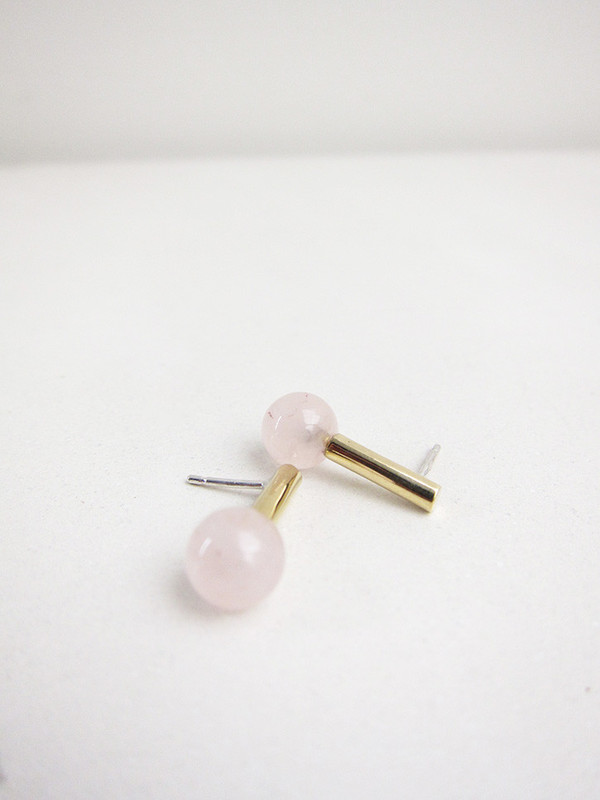 Quarry Adnat Earrings, Rose Quartz Quarry Adnat Earrings, Rose Quartz