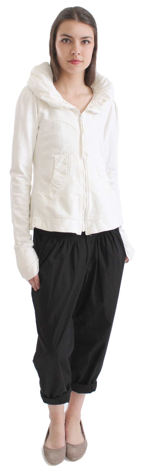 Prairie Underground Cloak Hoodie in White Prairie Underground Cloak Hoodie in White
