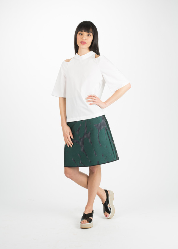 Odeeh A-Line Flower Print Skirt Odeeh A-Line Flower Print Skirt