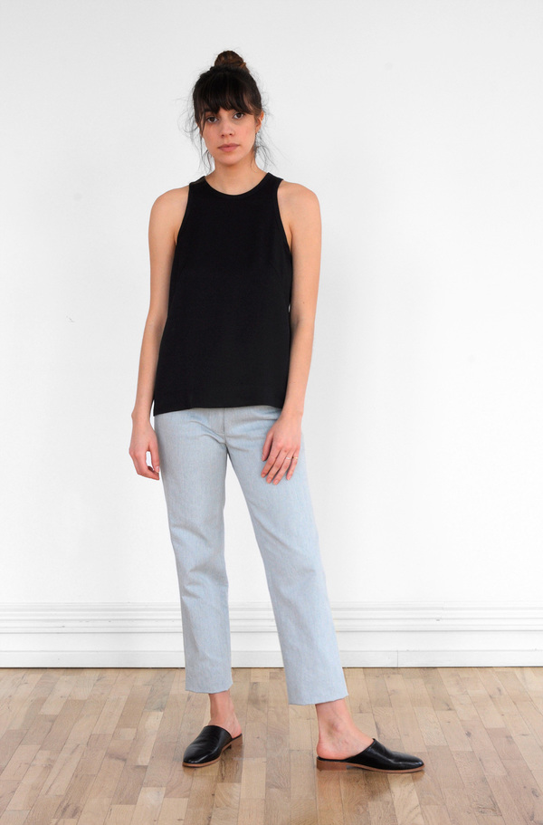 Waltz Racer Top in Black Piqué Waltz Racer Top in Black Piqué