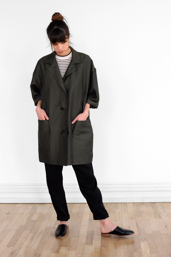 Waltz Oversized Jacket in Deep Olive Waltz Oversized Jacket in Deep Olive