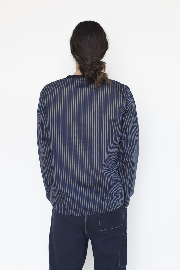Our Legacy Cotton/Silk Woven Stripe Long-sleeve Shirt Our Legacy Cotton/Silk Woven Stripe Long-sleeve Shirt
