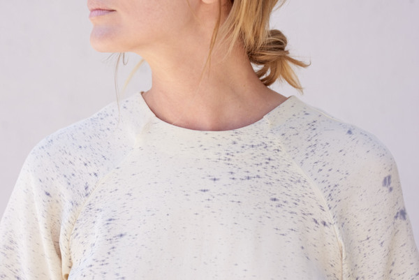 Kamperett Stratus Silk Raglan Shirt in Hand Painted Refraction Print Kamperett Stratus Silk Raglan Shirt in Hand Painted Refraction Print