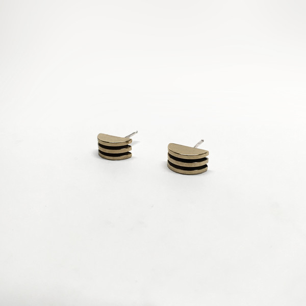 7115 by Szeki Half Moon Stud Earrings 7115 by Szeki Half Moon Stud Earrings