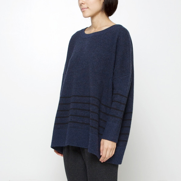 7115 by Szeki Oversized Striped Sweater 7115 by Szeki Oversized Striped Sweater