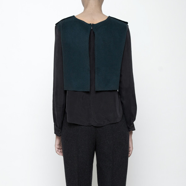 7115 by Szeki Wool Vest Long Sleeve Top 7115 by Szeki Wool Vest Long Sleeve Top