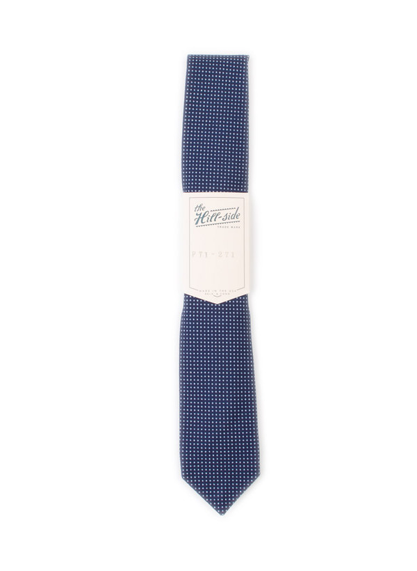 The Hill-Side Standard Pointed Tie Indigo Wabash Polka Dot The Hill-Side Standard Pointed Tie Indigo Wabash Polka Dot