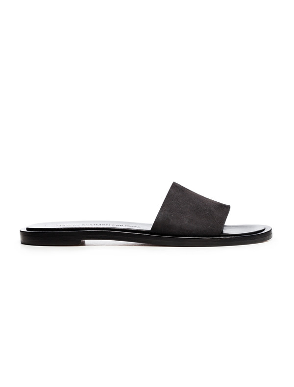 Woman by Common Projects Womens Slide - Suede Faded Black Woman by Common Projects Womens Slide - Suede Faded Black