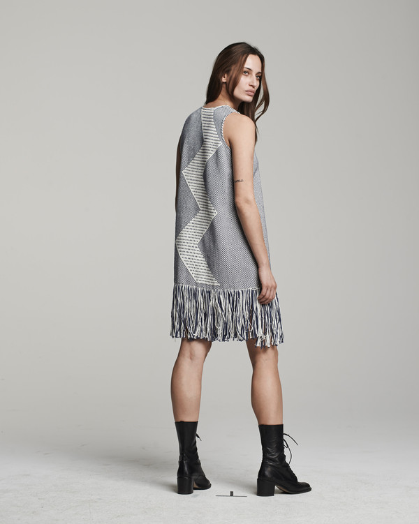 VOZ Zig Zag Dress - Indigo VOZ Zig Zag Dress - Indigo
