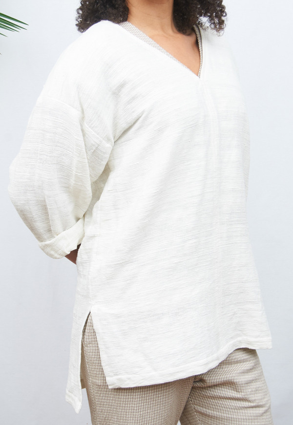 Khadi Pullover with 3/4 Sleeves Khadi Pullover with 3/4 Sleeves