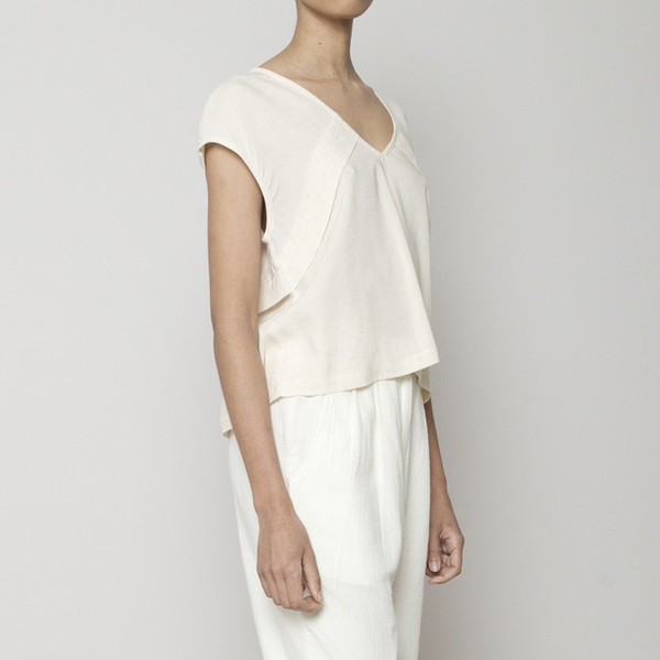 7115 by Szeki Folded V-Neck Blouse 7115 by Szeki Folded V-Neck Blouse