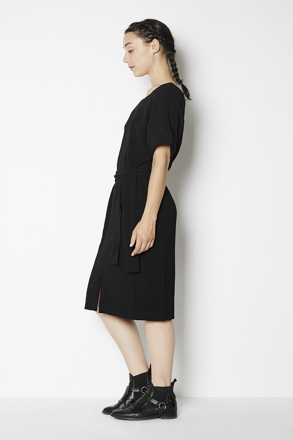 Achro Belted Front Slit Dress Achro Belted Front Slit Dress