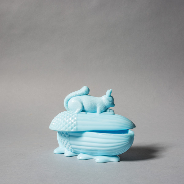 Rider For Life Milk Glass Squirrel Rider For Life Milk Glass Squirrel