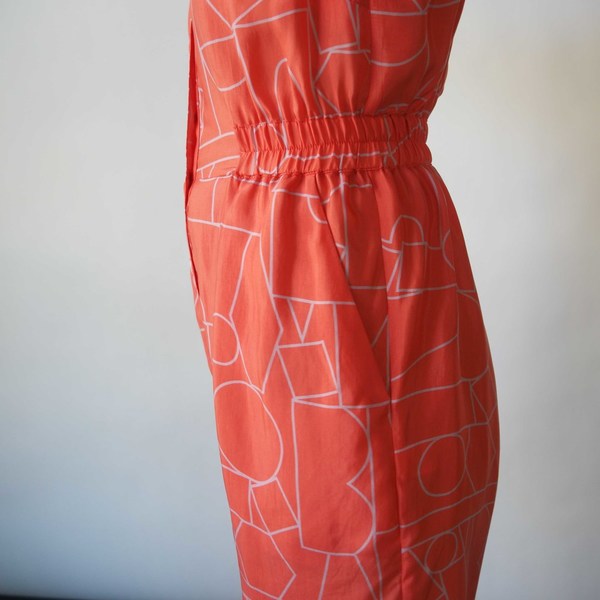 Dusen Dusen Romper in Blockhead Red Print Dusen Dusen Romper in Blockhead Red Print