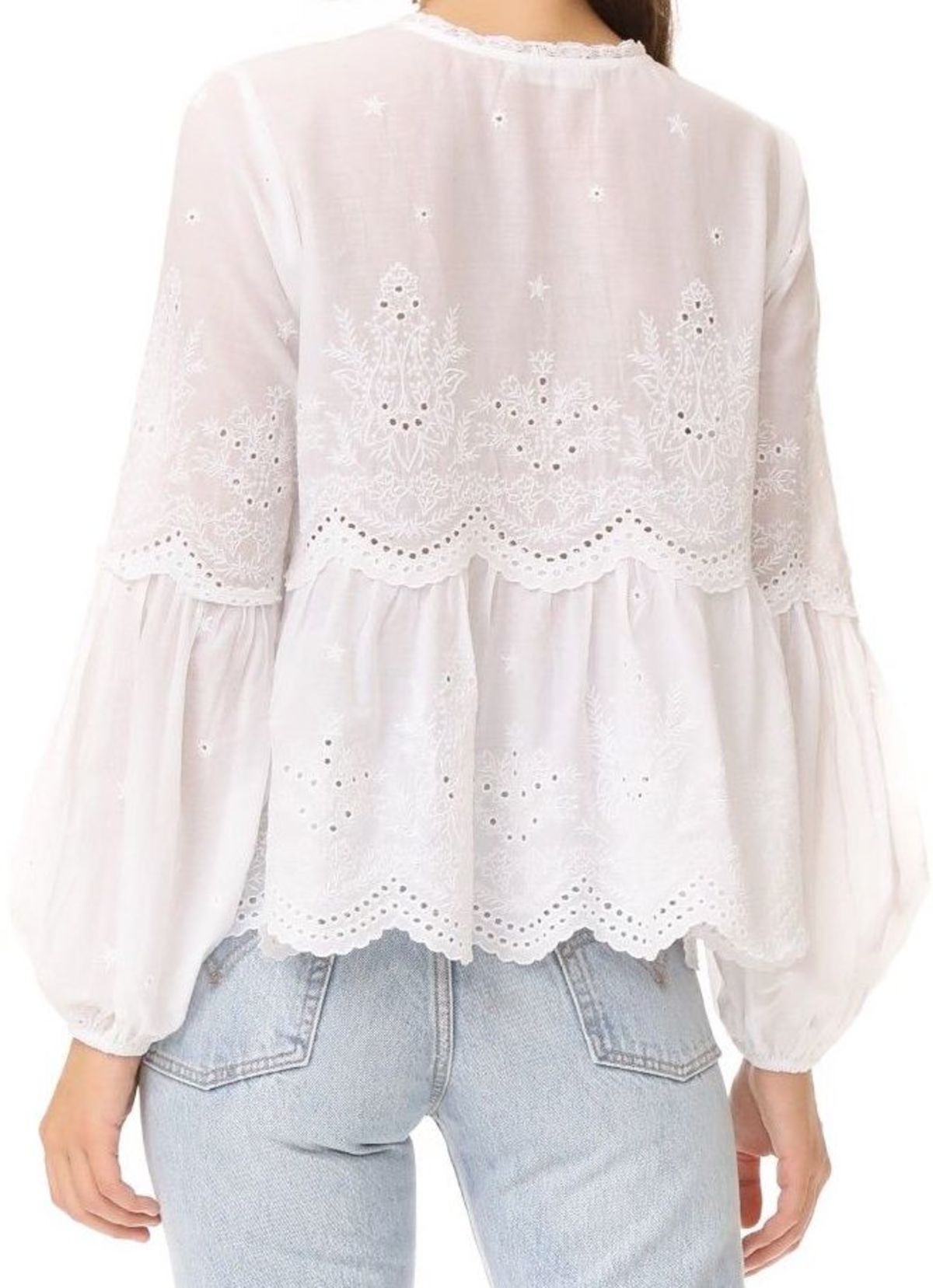 Ulla Johnson cotton long sleeve eyelet 