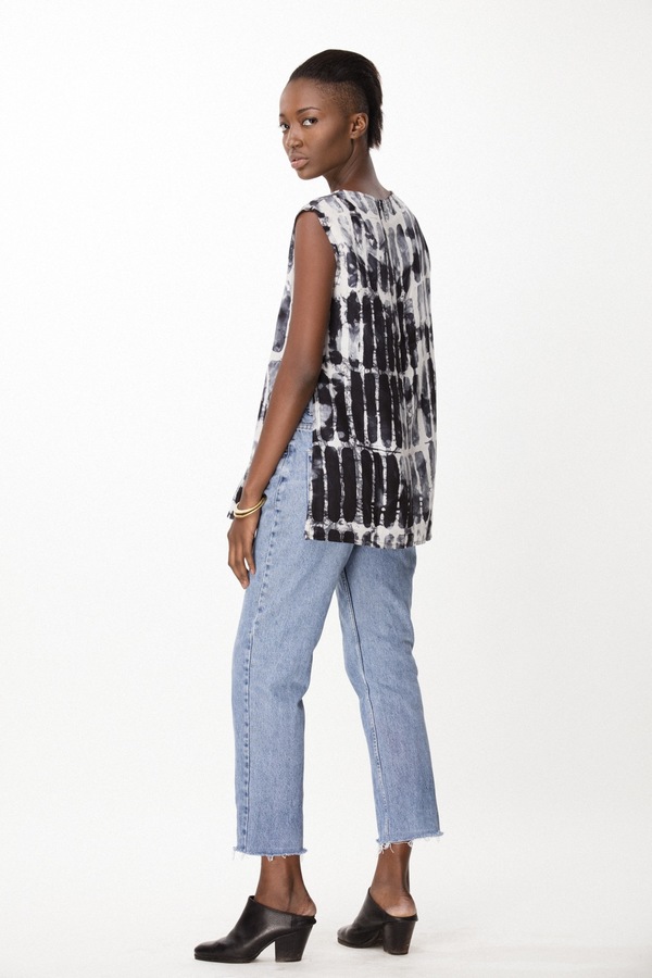 Osei-Duro Taifa Top in Black Chalk Osei-Duro Taifa Top in Black Chalk