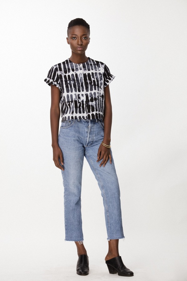 Osei-Duro Adaka Top in Black Chalk Osei-Duro Adaka Top in Black Chalk