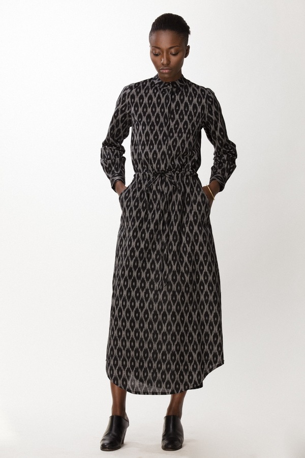 Osei-Duro Casta Dress in B&W Ikat Osei-Duro Casta Dress in B&W Ikat