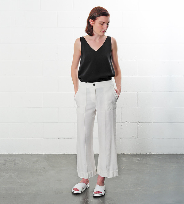 Raquel Allegra Cropped Flare Trousers Raquel Allegra Cropped Flare Trousers