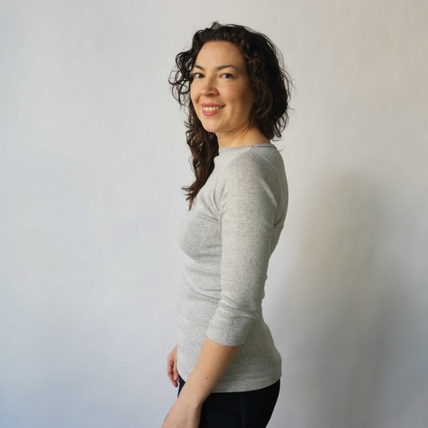 Curator Juniper Boatneck in Grey/Cream Stripe Curator Juniper Boatneck in Grey/Cream Stripe