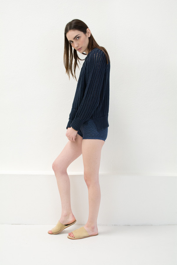 Micaela Greg Navy Chain Sweater Micaela Greg Navy Chain Sweater