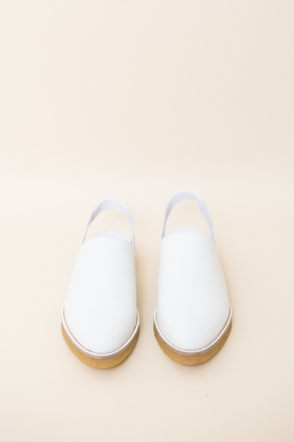 Miista Elie Slingback / White Leather Miista Elie Slingback / White Leather