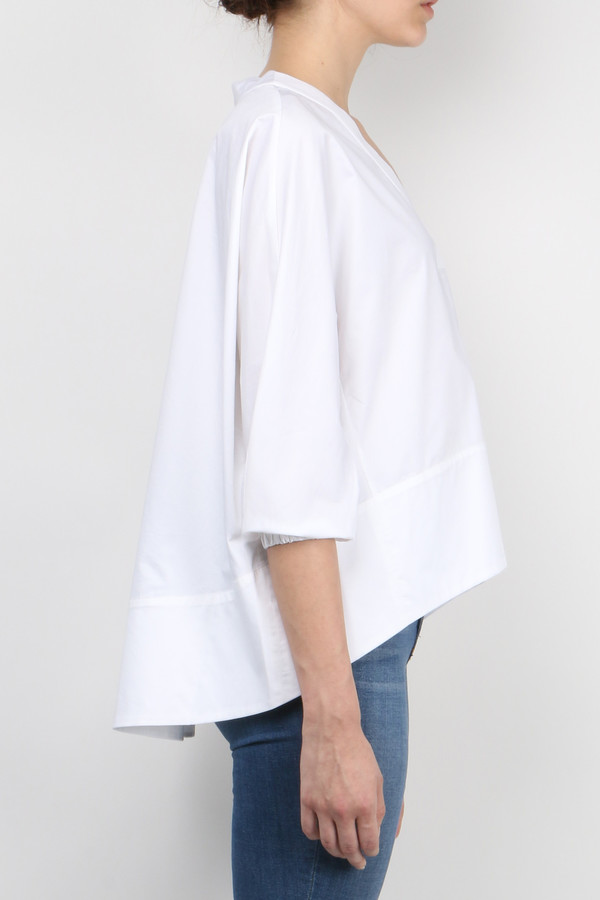Tibi Satin Poplin Trapeze Top Tibi Satin Poplin Trapeze Top