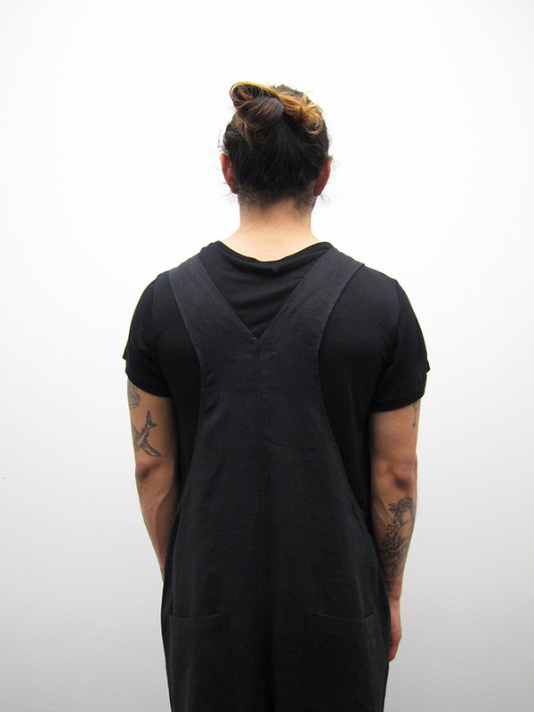 69 Minimal Overalls, Black Linen 69 Minimal Overalls, Black Linen