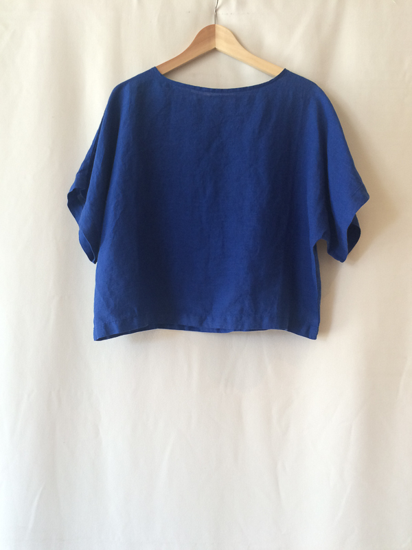 Black Crane Linen Square Top Black Crane Linen Square Top