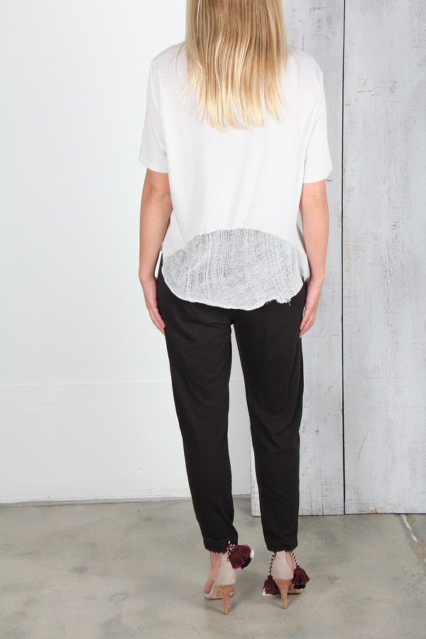 RAQUEL ALLEGRA BOXY T WITH SHRED RAQUEL ALLEGRA BOXY T WITH SHRED