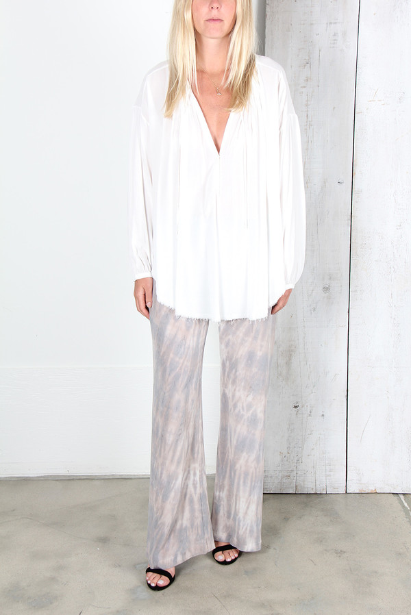 RAQUEL ALLEGRA SHIRRED BLOUSE RAQUEL ALLEGRA SHIRRED BLOUSE