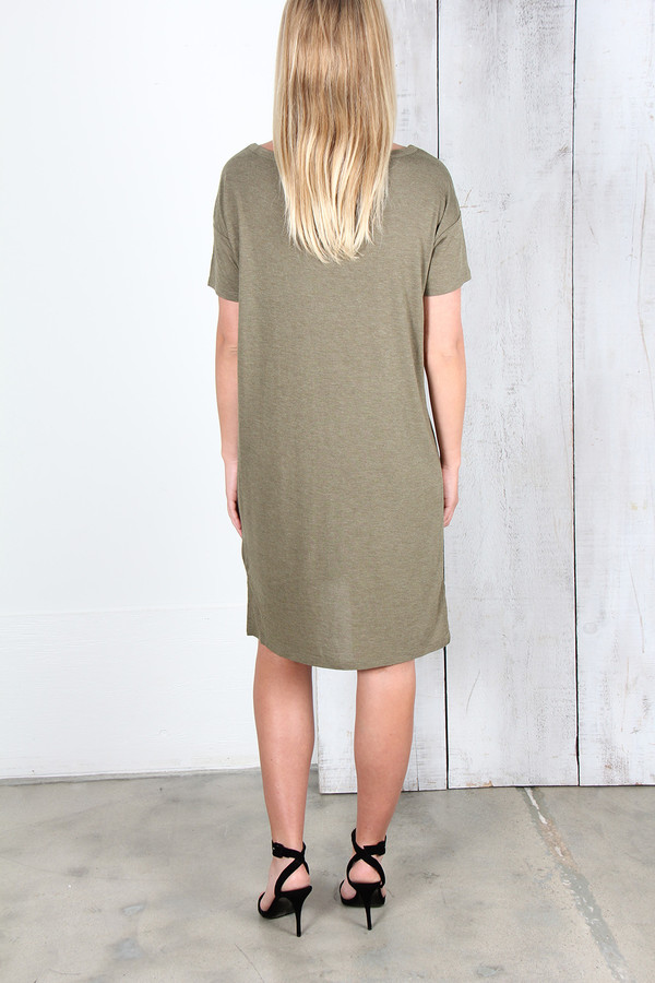 ALEXANDER WANG CLASSIC BOATNECK DRESS WITH POCKET ALEXANDER WANG CLASSIC BOATNECK DRESS WITH POCKET