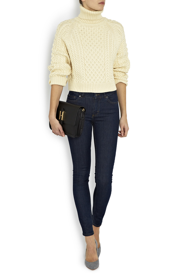 Apiece Apart Carrine Cropped Rollneck Sweater Apiece Apart Carrine Cropped Rollneck Sweater