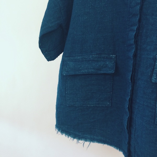 Savannah Shirt Jacket Atelier Delphine. Indigo Dyed Savannah Shirt Jacket Atelier Delphine. Indigo Dyed