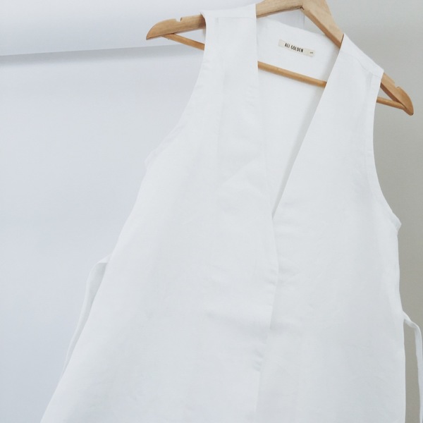 Ali Golden Long Linen Waistcoat Ali Golden Long Linen Waistcoat