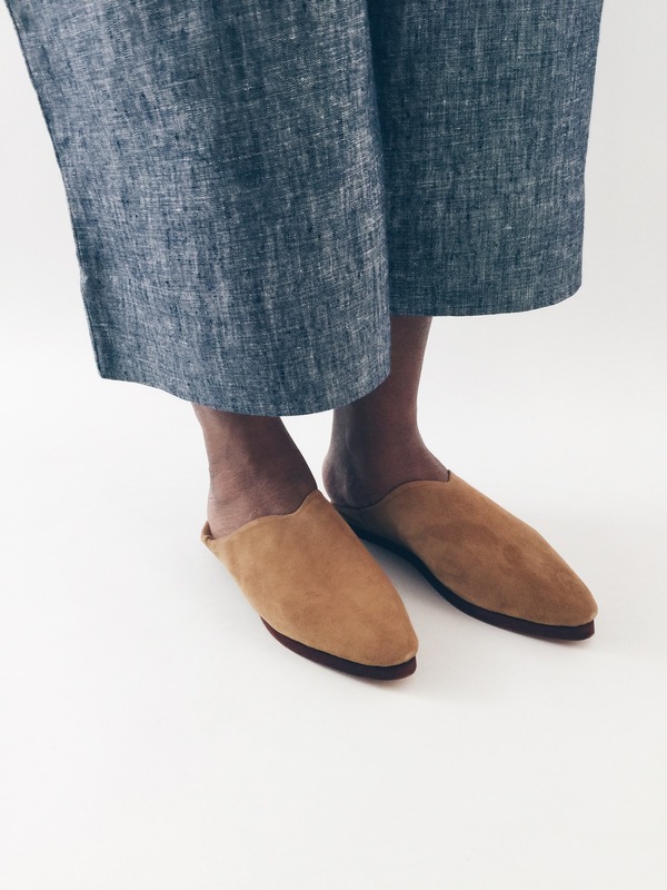 Carrie Forbes Babouche in Cognac Suede Carrie Forbes Babouche in Cognac Suede