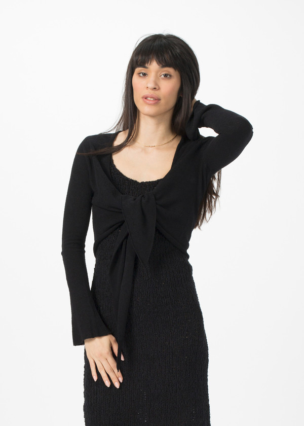 Hannes Roether Twist Cardigan - Black Hannes Roether Twist Cardigan - Black