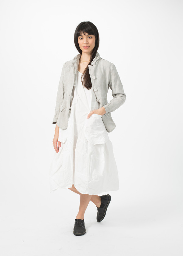 Rundholz Dip Woven Linen Blend Jacket - Grey Rundholz Dip Woven Linen Blend Jacket - Grey