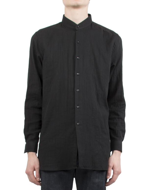 Men's NAKED AND FAMOUS CHEMISE MAO EN GAZE - NOIR Men's NAKED AND FAMOUS CHEMISE MAO EN GAZE - NOIR