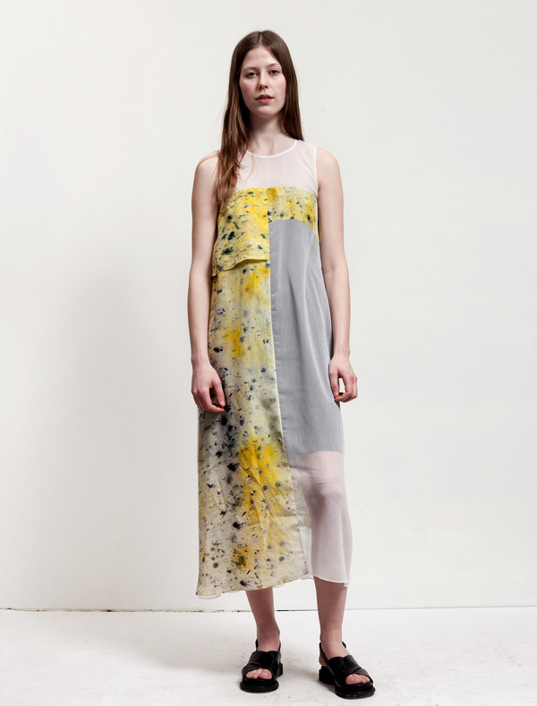 Christopher Raeburn Panelled Sleeveless Dress Saffron Christopher Raeburn Panelled Sleeveless Dress Saffron